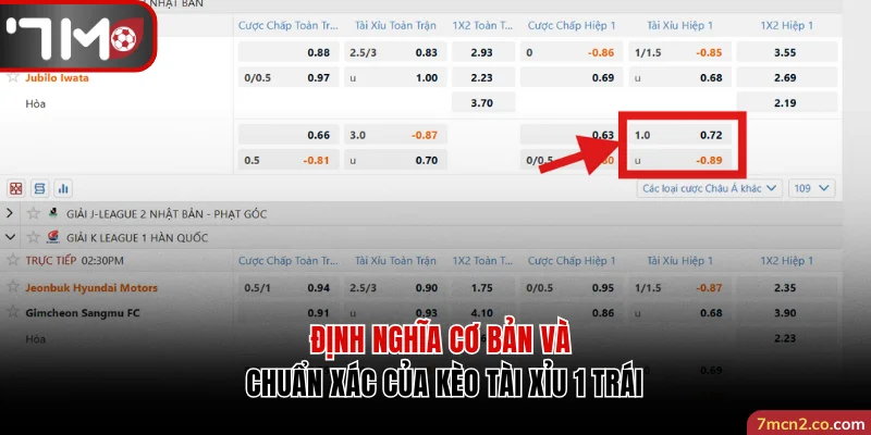 Định nghĩa cơ bản và chuẩn xác của kèo tài xỉu 1 trái